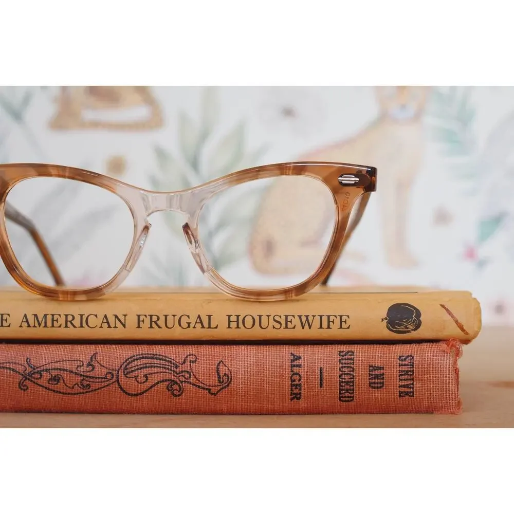 Vintage 1960s Cateye Eyeglasses Artcraft USA Rockabilly Pin Up Retro Preppy
